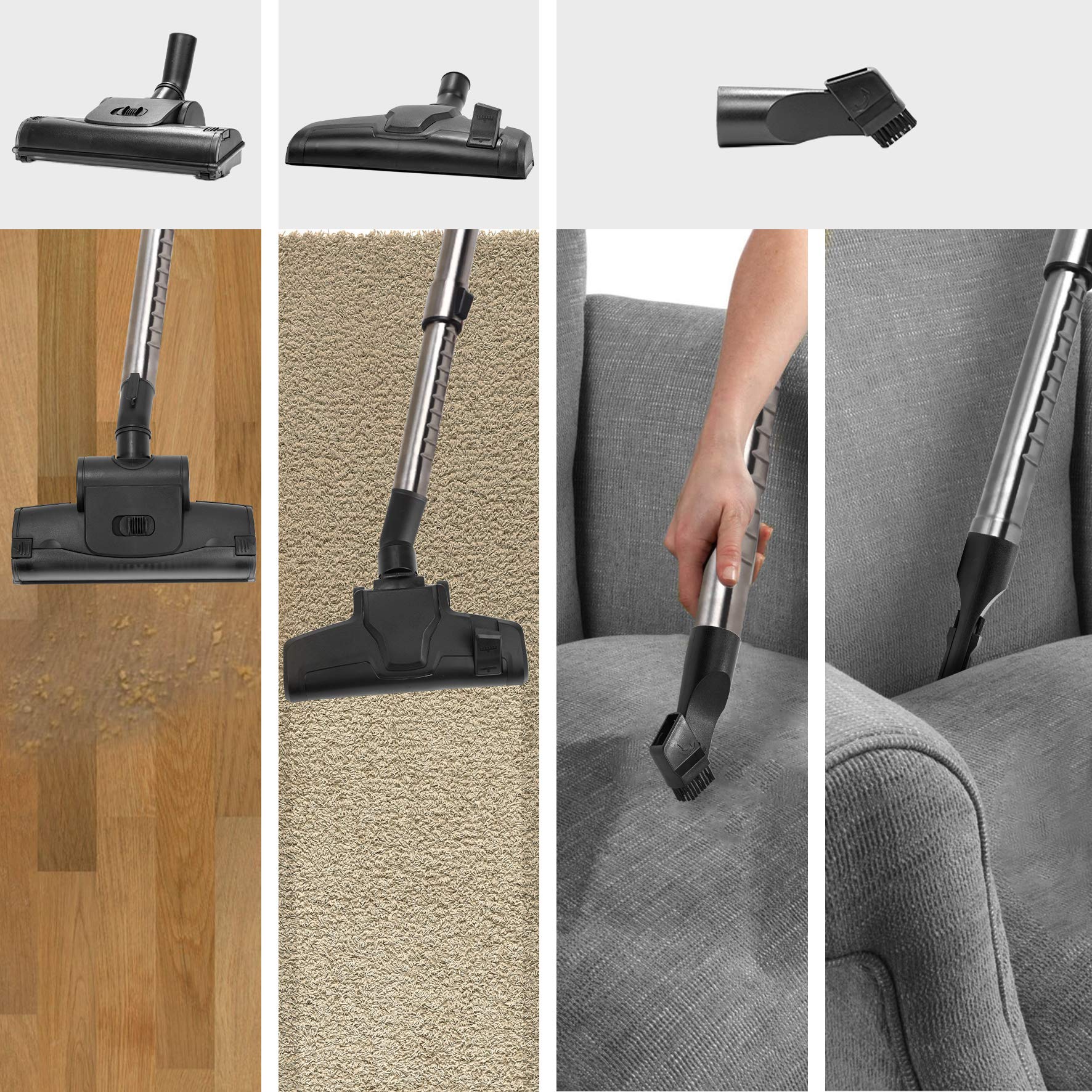 Duronic Bagless Cylinder Vacuum Cleaner VC7020 | Cyclonic Pet Carpet and Hard Floor Cleaner | 700W | Washable HEPA Filter | Extendable Hose | Turbo Brush & 2-in-1 Tool Included [Energy Class A+]