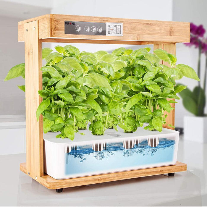 Duronic Hydroponic Growing System GHS48 | Indoor Garden Box with Grow Lamp for 8 Plants or Herbs | 100x LED Spectrum Bulbs: White, Red & Blue| 3 Light/Growth Modes | Smart Germination Kit | 30W