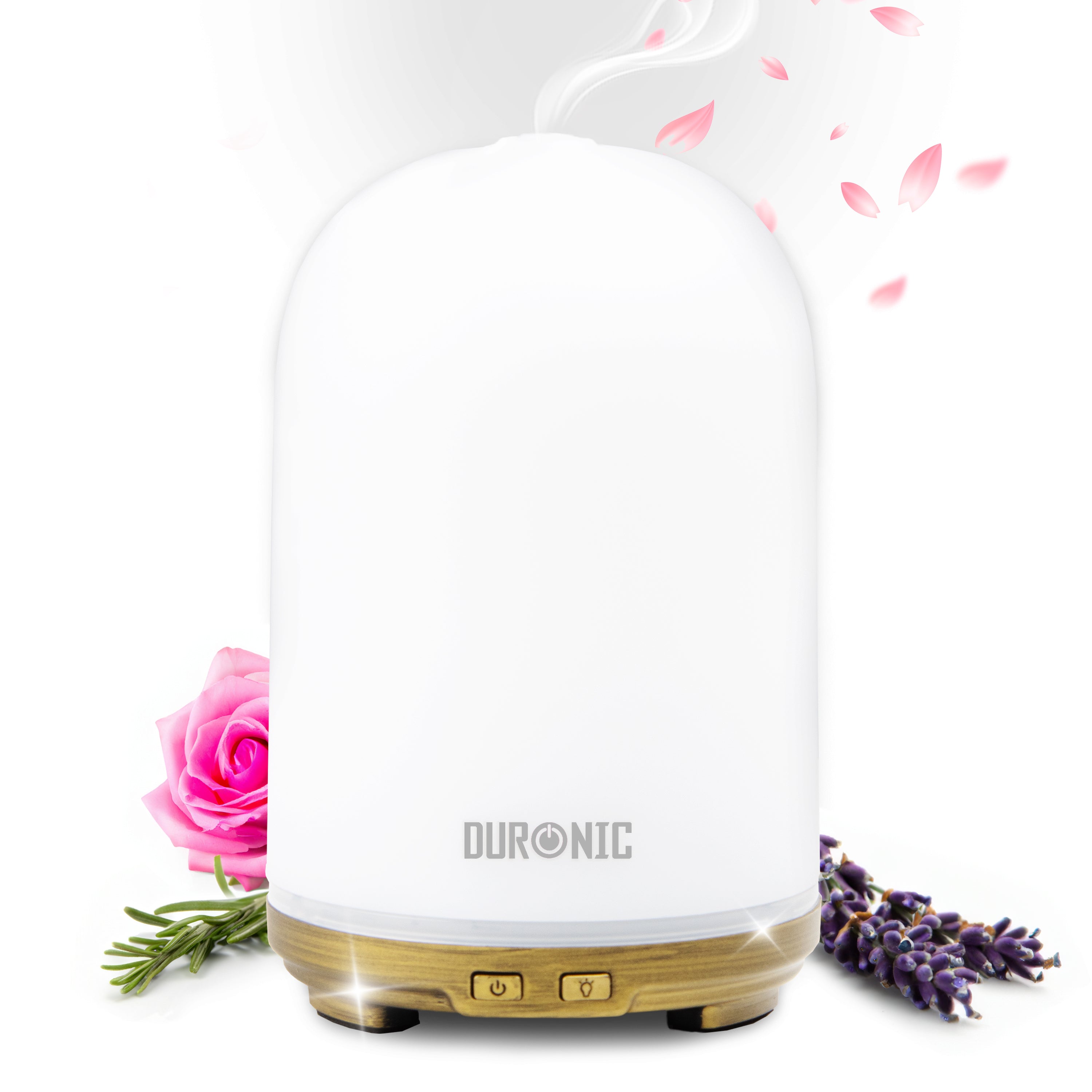 Duronic Essential Oil Diffuser AD11, 100ml Electric Aroma Diffuser Compact Ultrasonic Aromatherapy Diffusers for Home Office Bedroom Spa with 7 LED Lights Oil Scented Humidifier for Relaxation Sleep