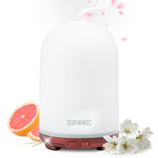 Duronic Essential Oil Diffuser AD12, 100ml Electric Aroma Diffuser Compact Ultrasonic Aromatherapy Diffusers for  Home Office Bedroom Spa with 7 LED Lights Oil Scented Humidifier for Relaxation Sleep