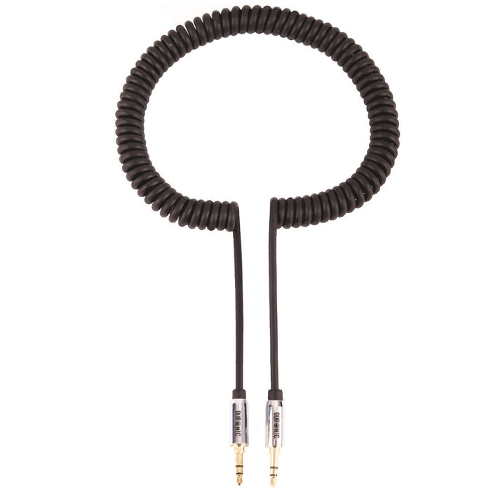 Duronic 2M Aux Audio Cable with gold-plated connectors and durable Duronic brand metal housing.