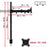 Duronic 4 Screen Monitor Stand with pole height, arm extension distances, and VESA compatibility.