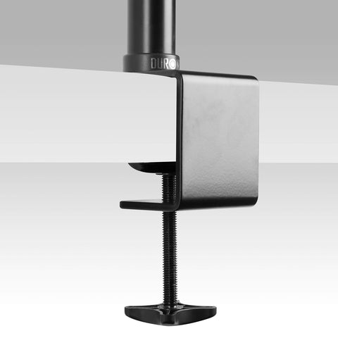 Duronic 80cm Pole with a threaded screw knob secured to a white table edge.