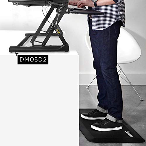 Duronic Anti-Fatigue Mat using a black Duronic adjustable desk converter.