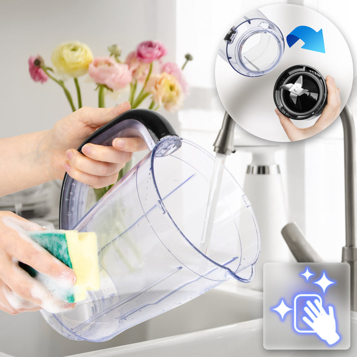 Duronic BL16 table top blender cleaning with sponge easy to detach and clean