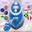 Duronic Blue Travel Iron showing its dual-voltage switch, labeled for 230V and 110V use with corresponding international flags.