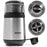 Duronic CG355 Electric Coffee Grinder with scoop, displaying both two-blade and four-blade attachment bowls.