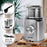 Duronic CG655 Electric Coffee Grinder with dimensions, scoop brush, two cups, and power cord.
