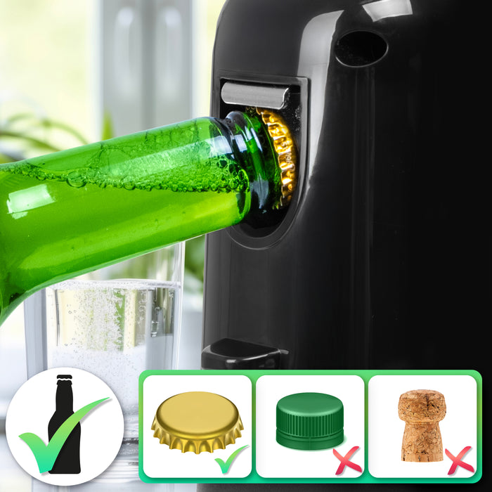 Duronic CO40 automatic tin opener with built-in bottle opener for bottle caps not corks or bottle lids