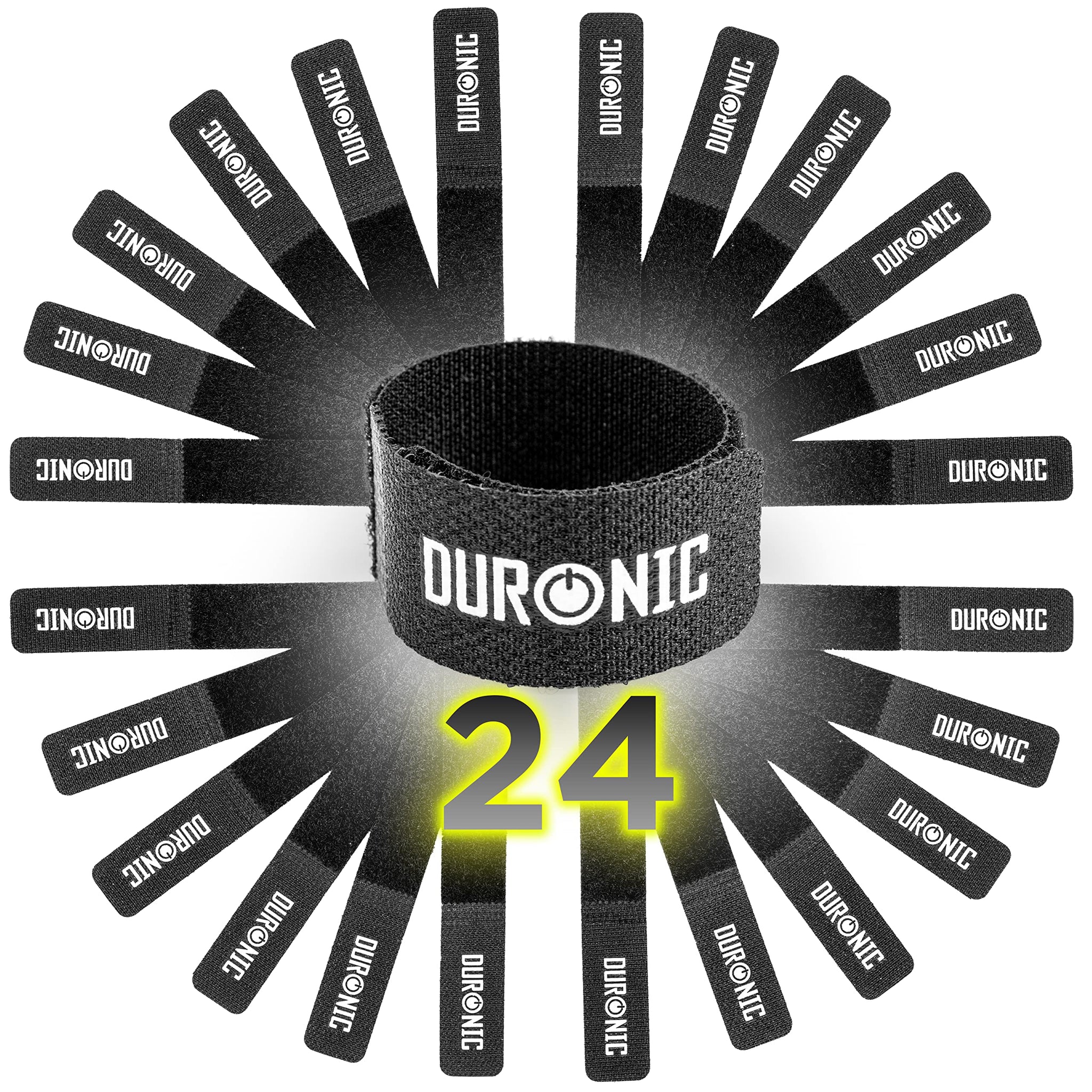 Duronic Cable Ties arranged in a circle.