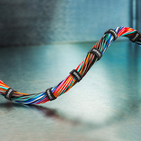 Duronic Cable Ties with Colourful bundle of wires neatly organised and held together