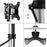 Duronic Computer Monitor Arms showing details of a black and silver adjustable monitor stand mount.