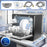 Duronic DW10 portable dishwasher dimensions shown with cable length and accessories included
