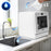 Duronic DW5 WE tabletop dishwasher pouring 3x jugs of water to clean plates cutlery glasses fruit