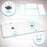 Duronic Desk Top detailed assembly diagram showing how to join four white panels