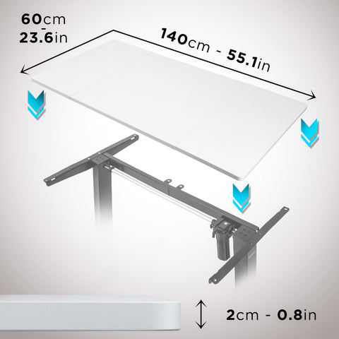 Duronic Desk Top with a product dimension