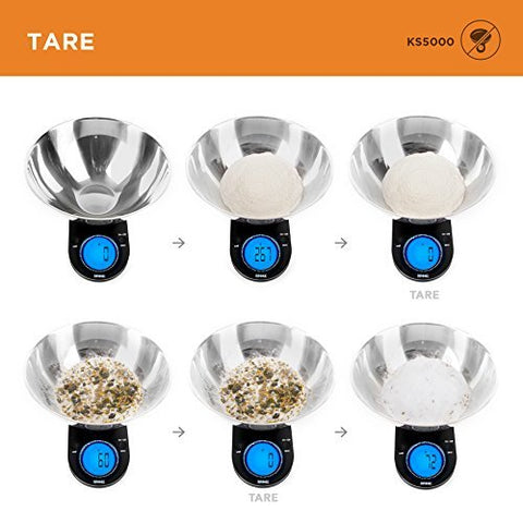 Duronic Digital Kitchen Scale with Step-by-step demonstration of using the tare function