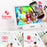 Duronic Digital Photo Frame featuring Frameo app compatibility for Android and iOS, a USB-C port, and a Micro SD slot supporting up to 128GB.