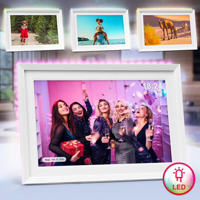 Duronic Digital Photo Frame with LED lights