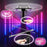 Duronic Dual Speaker Clamp Stands adjustable equipment stand features a 360° swivel platform and a 15° tilting tray with manual adjustment knobs for customizable viewing angles.
