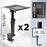 Duronic Dual Speaker Clamp Stands with product dimension