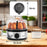 Duronic EB50 egg cooker dimensions 7 egg boiler with measuring cup and knob timer for soft, medium, hard boiled eggs