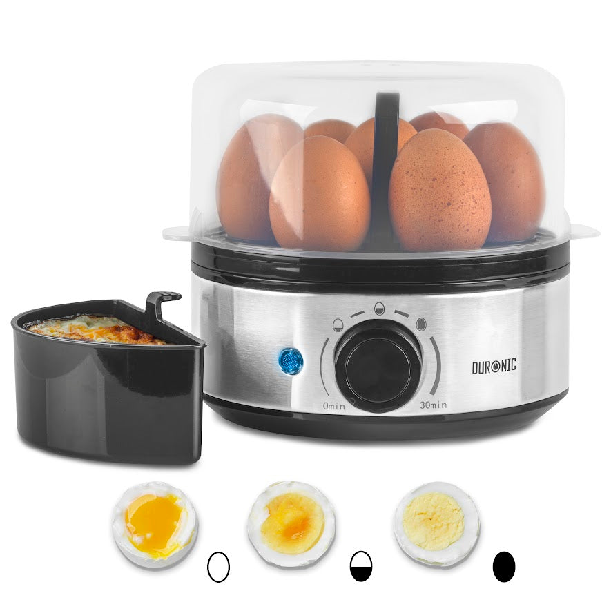 Duronic EB50 electric egg boiler with omelette tray for 7 eggs to cook breakfast meals  