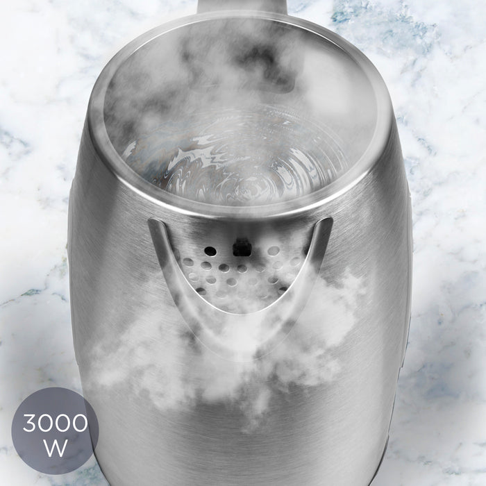 Duronic EK43 stainless steel kettle with temperature control and a removable filter for easy cleaning, enhanced water quality and better-tasting drinks every time