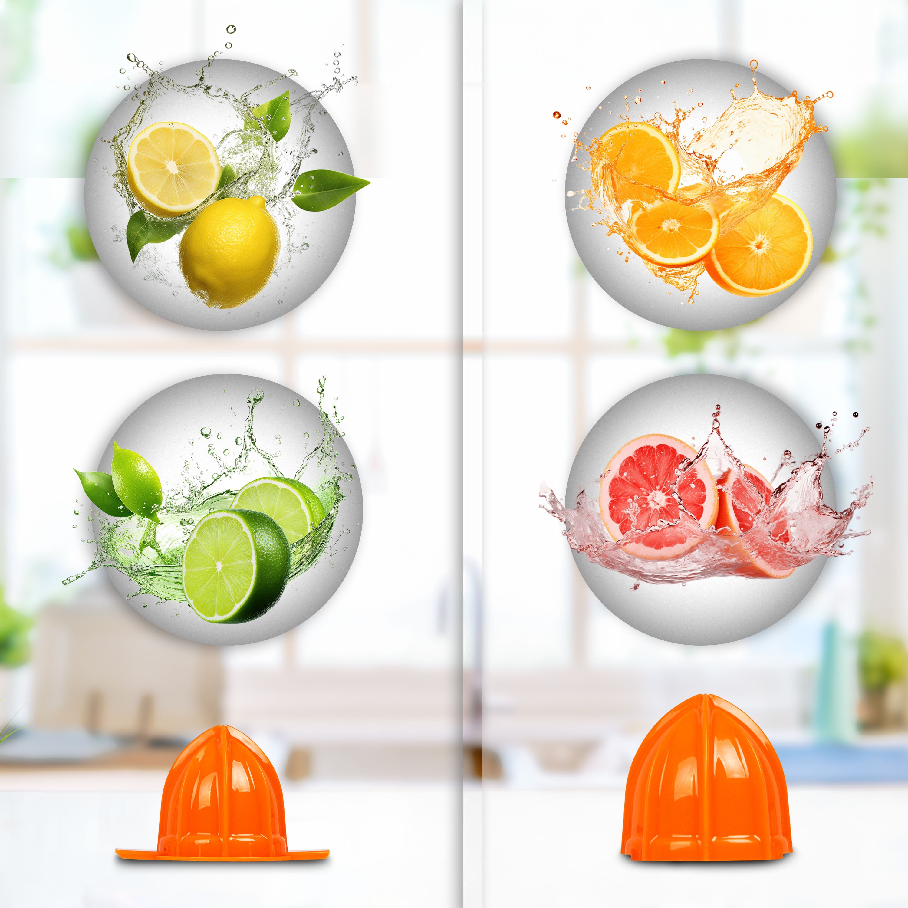 Duronic Electric Citrus Juicer with juicer size.