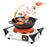 Duronic Electric Hot Plate HP1 WE with bacon, fresh vegetables, and splash oil.