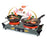 Duronic Electric Hot Plate HP2 GG with cooking pans, meat, and flying vegetables.