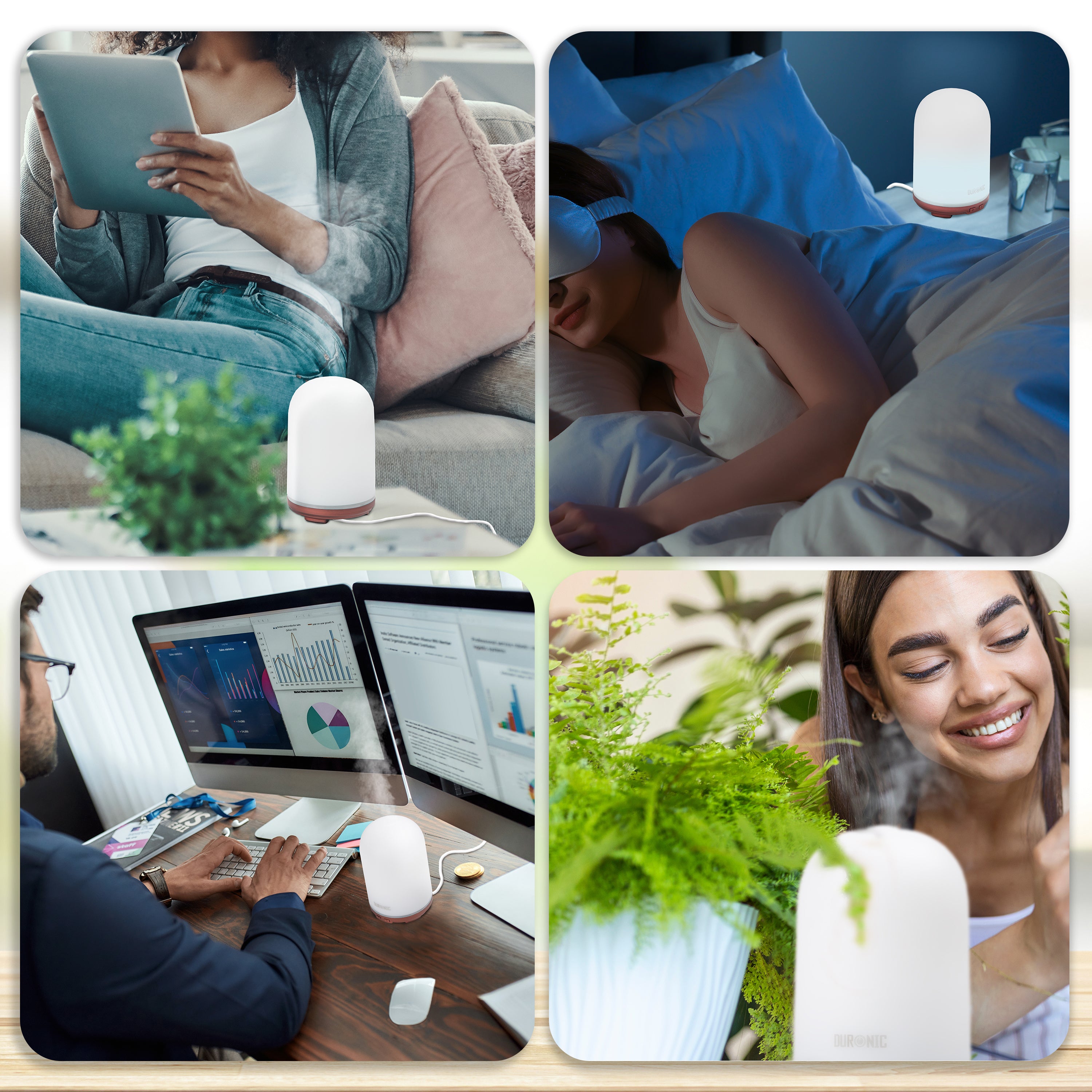 Duronic Essential Oil Diffuser in different location