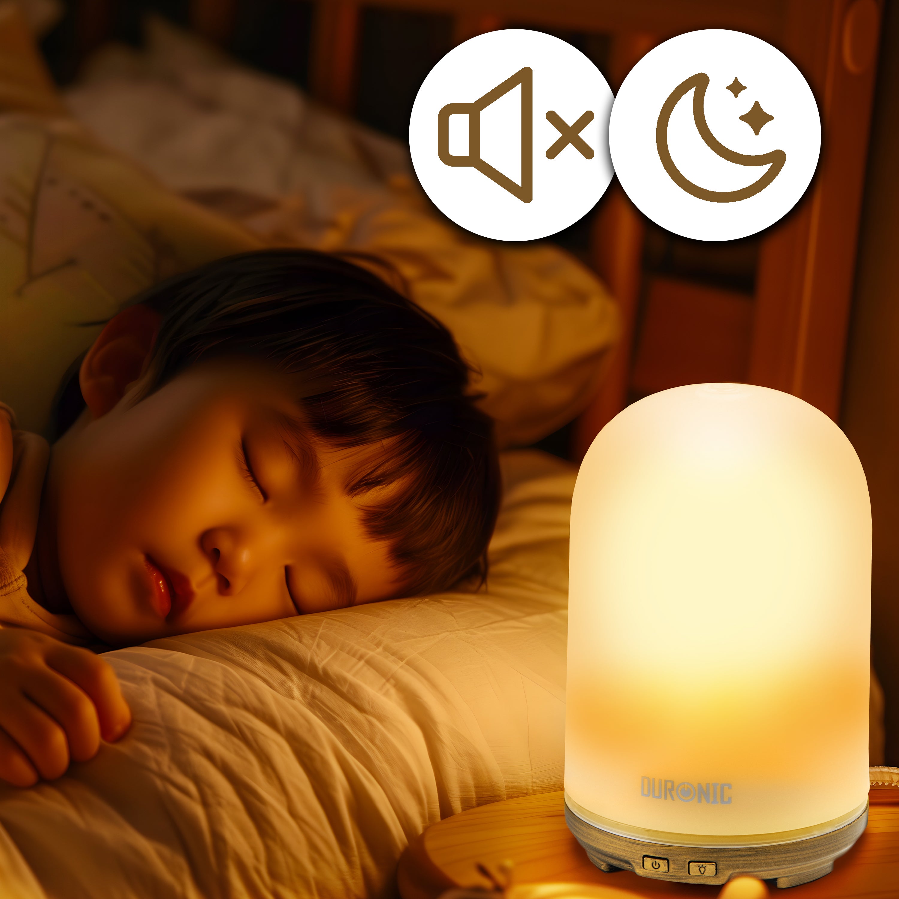 Duronic Essential Oil Diffuser with silent mode and nightlight