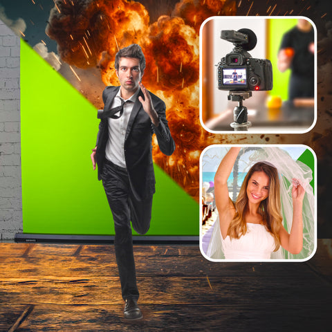 Duronic Floor Green Screen Backdrop illustrating the transformative power of green screen technology for high-stakes video production.