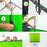 Duronic Floor Green Screen Backdrop showing tripod setup, mounting the screen, and adjusting the height.