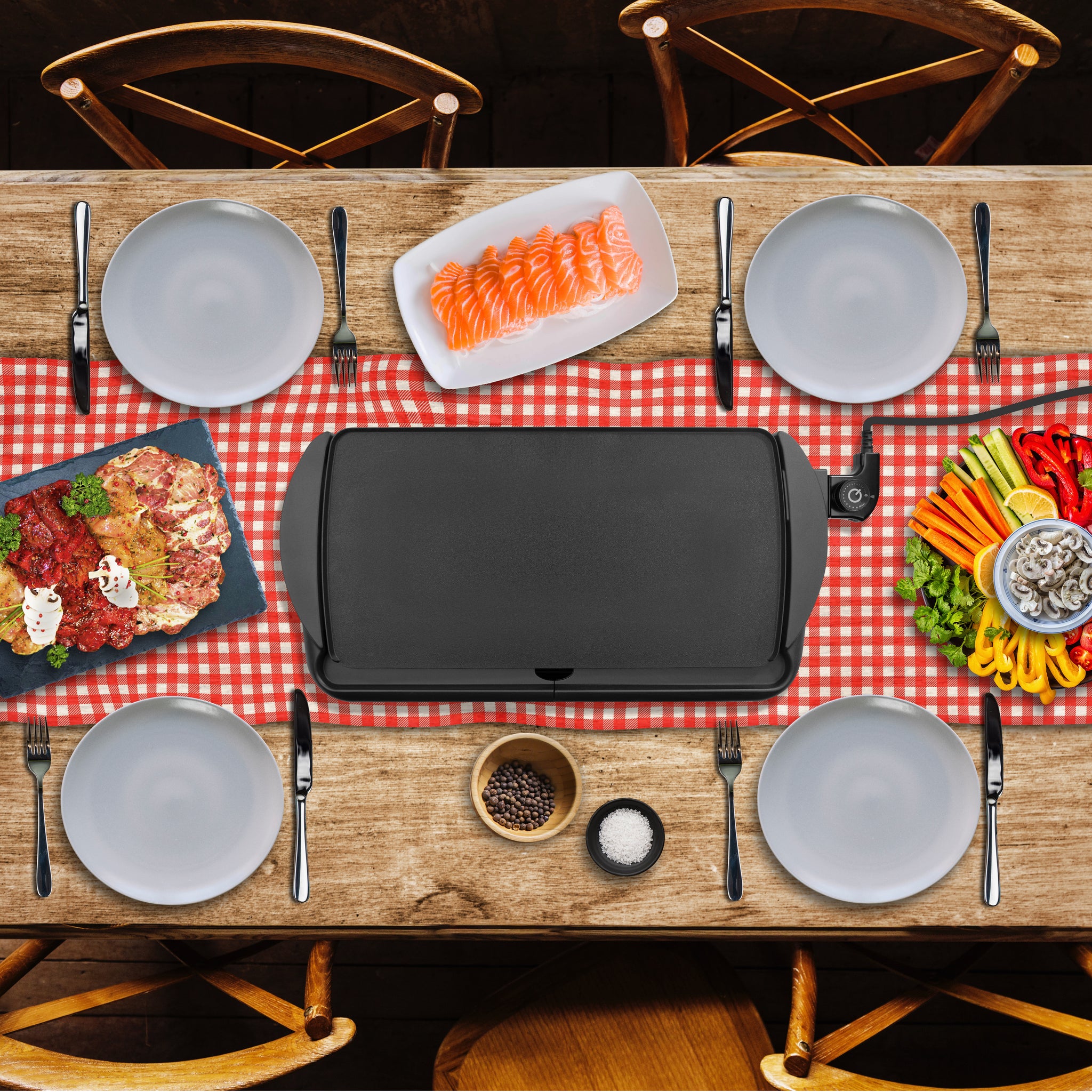 Duronic GP20 teppanyaki griddle for family meals gatherings parties 