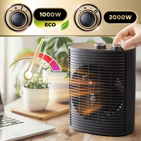 Duronic HV32 Electric Fan Heater with dual power settings