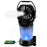 Duronic Handheld Misting Fan with blue illuminated water tank, remote control, and smartphone charging capability.