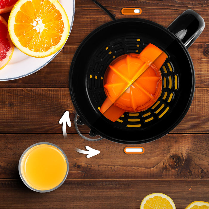 Duronic JE407 fresh juice maker with adjustable pulp filter to control amount of pulp in drink