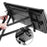 Duronic Keyboard Stand safety straps securing a digital piano to the metal frame.