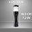 Duronic LED Torch measuring 18.3 cm (7.2 in) in height and 4 cm (1.6 in) in width.