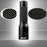 Duronic LED Torch with a textured non-slip grip handle, shown with detailed material close-up circles.