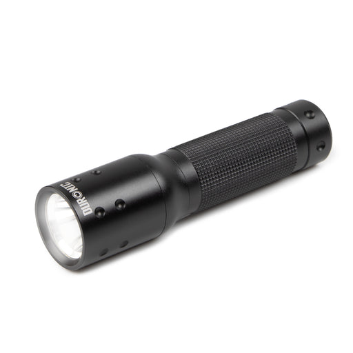 Duronic LED Torch with knurled grip and durable matte finish for outdoor professional use.