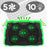 Duronic Laptop Cooling Pad featuring five integrated green LED fans and a ventilated mesh surface for enhanced airflow.