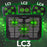 Duronic Laptop Cooling featuring multiple green LED-lit fans, labeled LC1 through LC4 on a glowing green background.