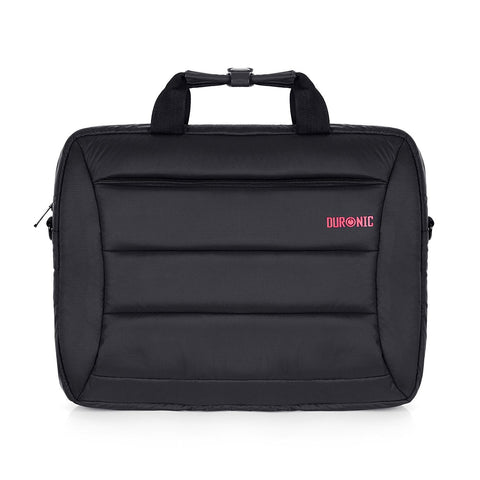 Duronic Laptop Messenger Bag featuring a zippered front pocket and comfortable top carry handles.