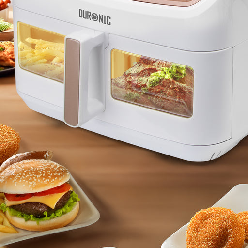 Duronic Large Drawer with fries and meat in the drawer window