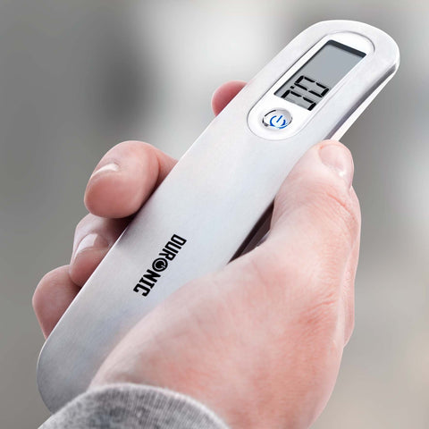 Duronic Luggage Scale Travel Bag Weigh featuring a clear LCD screen display
