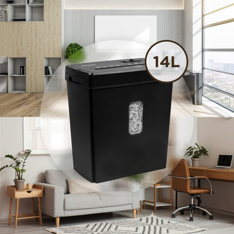 Duronic Micro Cut Paper Shredder with viewing window, ideal for home office or living room.