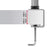 Duronic Monitor Arm Single Silver showing adjustable desk thickness capacity from 0.5cm to 6.8cm for monitor mounts.